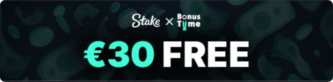 Stake x BonusTiime — €30 FREE