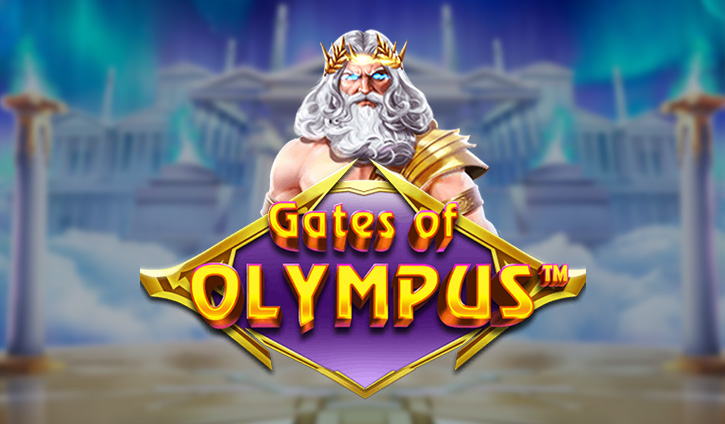 Gates of Olympus slot cover featuring the game’s official logo with a Greek mythology-inspired design.