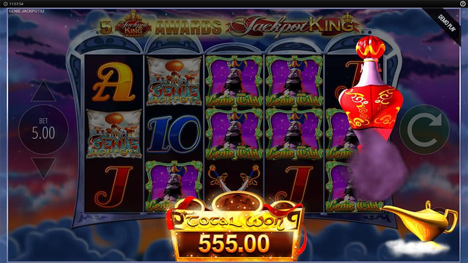 Genie Jackpots slot big win