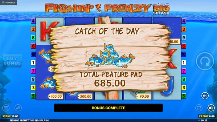 Fishin Frenzy the Big Splash slot big win 1