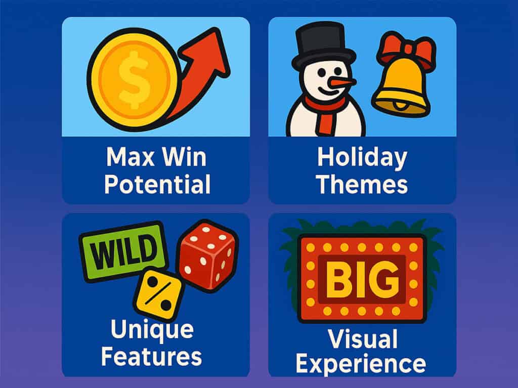 Visual categories of top Big Bass slots by feature