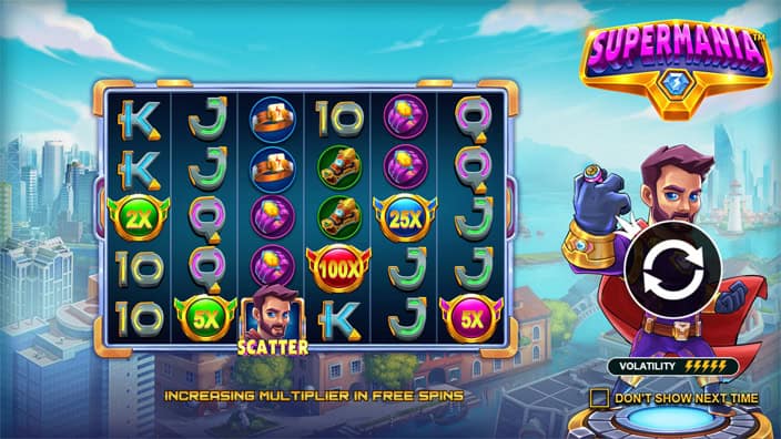 Supermania slot features 1