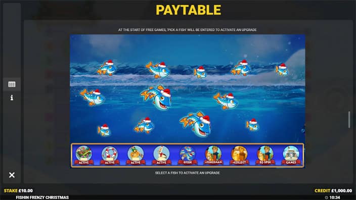 Fishin Frenzy Christmas slot feature pick a fish 2