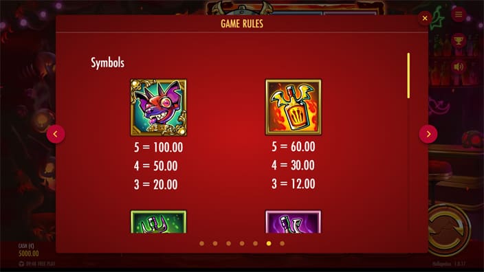 Hellapenos slot paytable