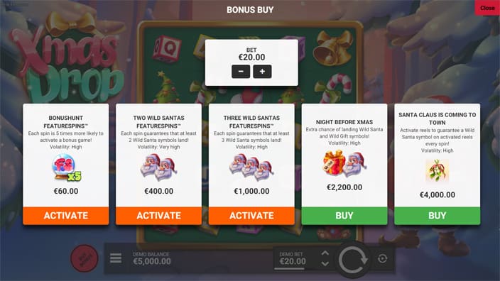 Xmas Drop slot bonus buy