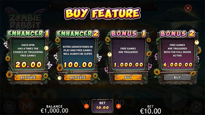Zombie Rabbit Invasion slot bonus buy 1