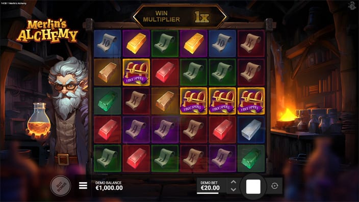 Merlins Alchemy slot free spins