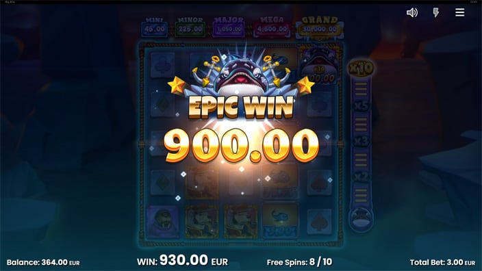 Big Bite slot big win
