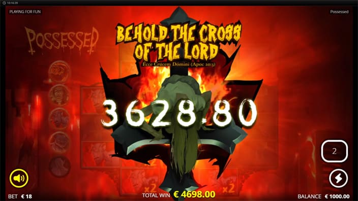 Possessed slot big win
