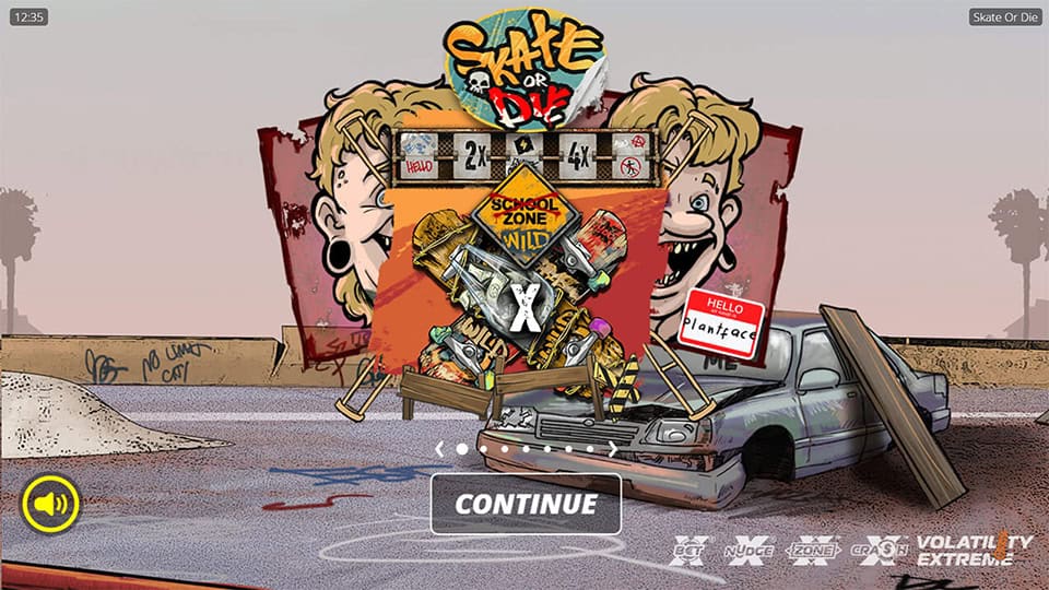 Skate or Die slot features