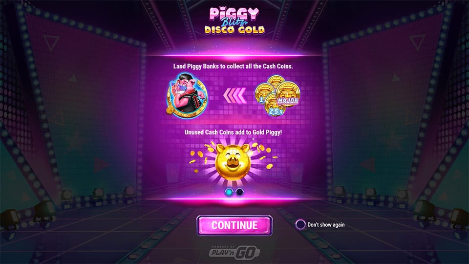 Piggy Blitz Disco Gold slot features