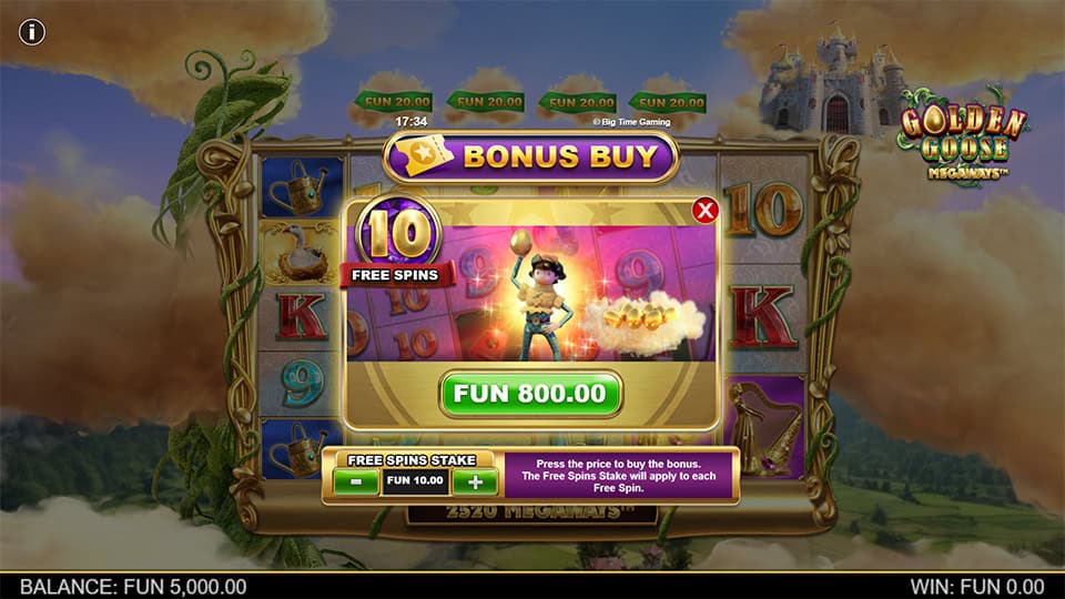 Golden Goose Megaways slot bonus buy