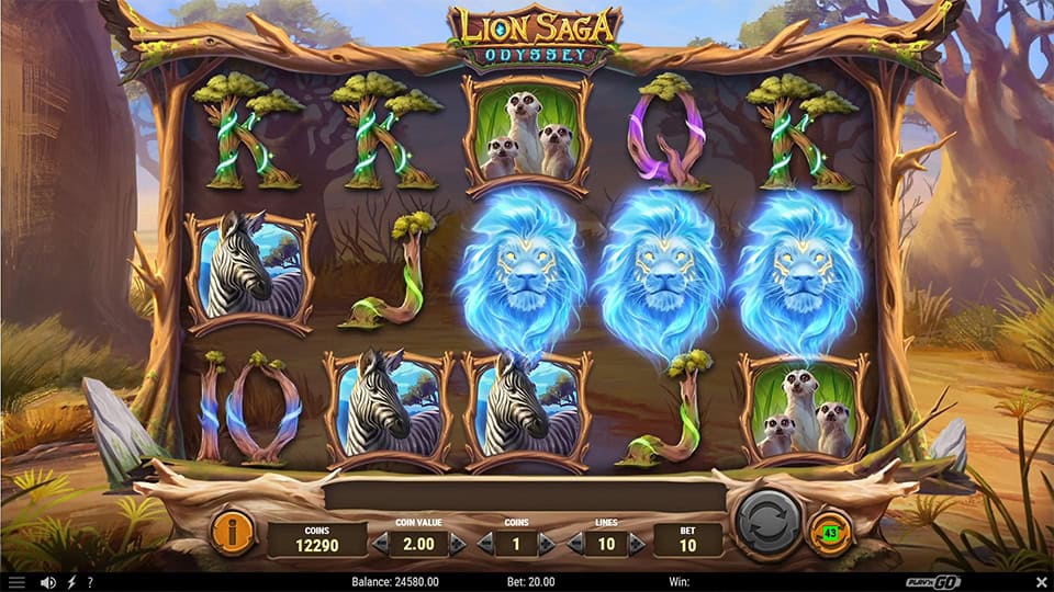 Lion Saga Odyssey slot free spins
