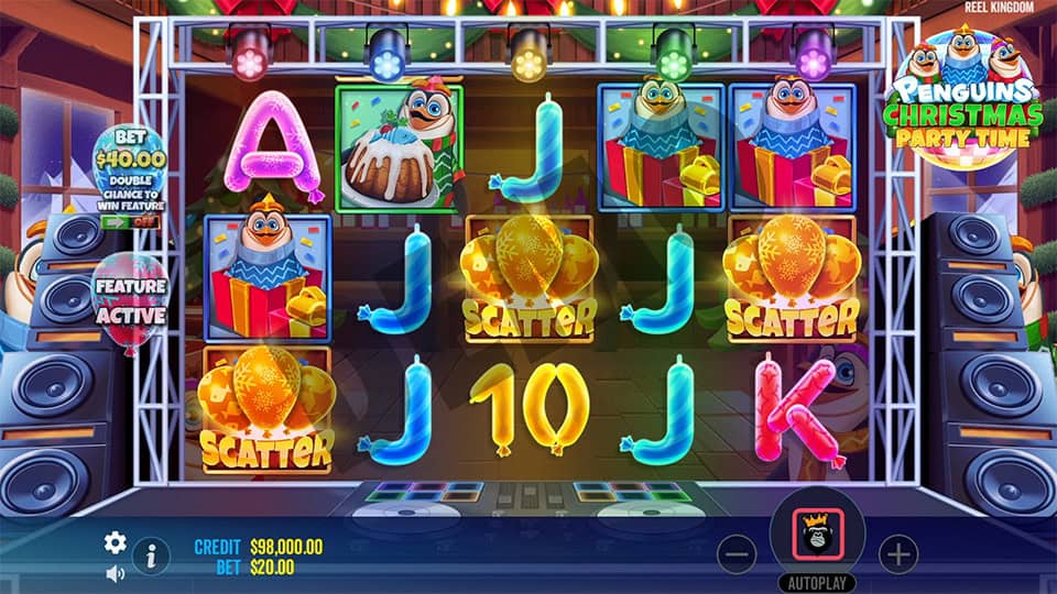 Penguins Christmas Party Time slot free spins
