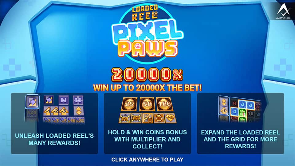 Pixel Paws slot features