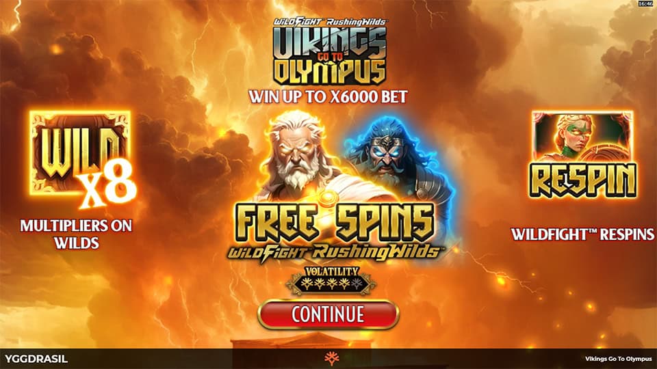 Vikings Go To Olympus wildfight rushingwilds slot features