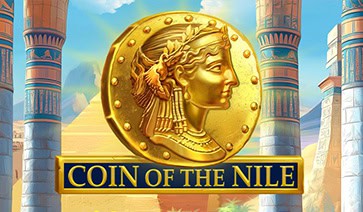 Coin of the Nile slot cover featuring the game’s official logo with an ancient Egyptian-themed design.