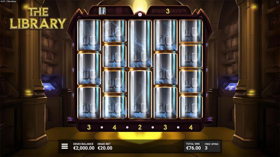 Stackways feature in The Library slot allowing up to 288 winning ways.