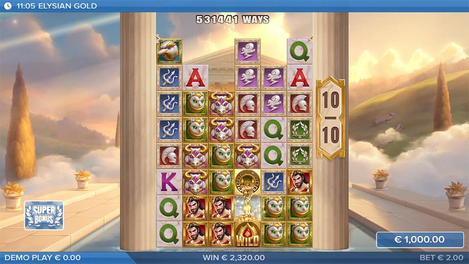 Wild Forge feature building wild symbols across multiple reels.