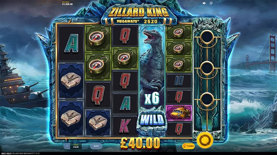 Zillard King Megaways slot feature wild reel multiplier