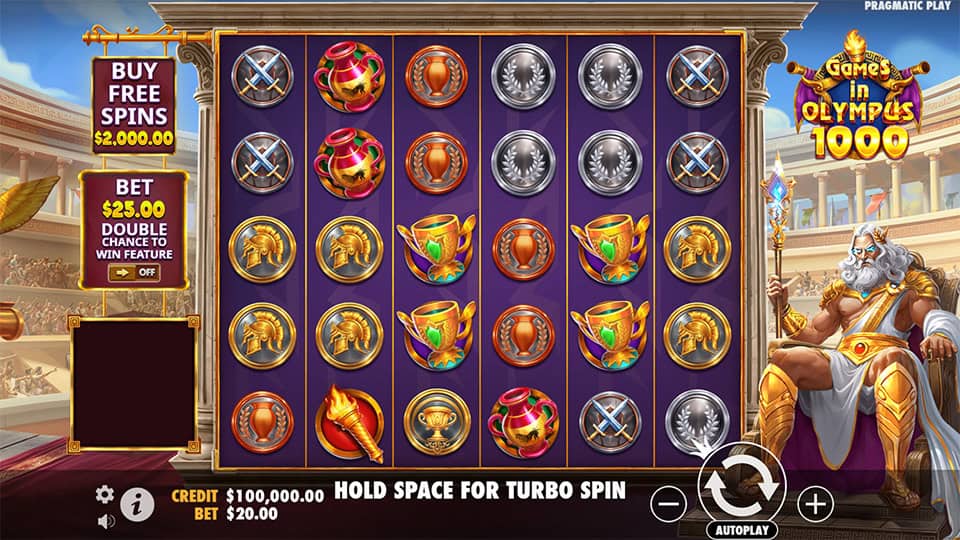 Games in Olympus 1000 slot game preview