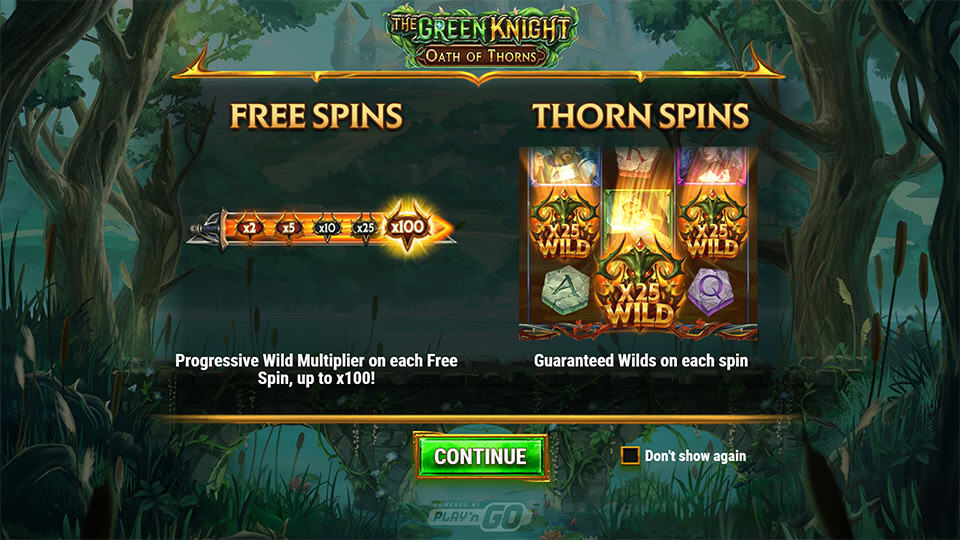 The Green Knight Oath of Thorns slot homepage