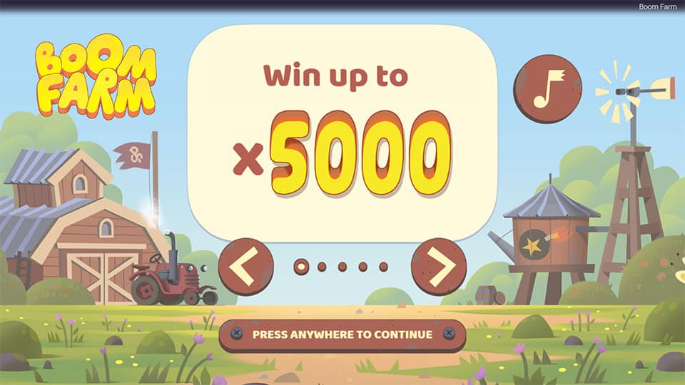 Boom Farm slot homepage