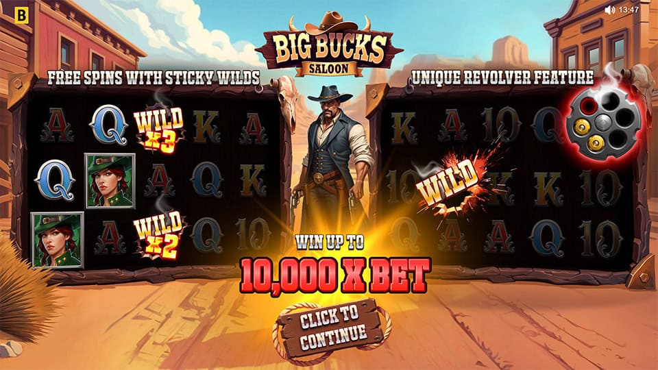Big Bucks Saloon slot homepage