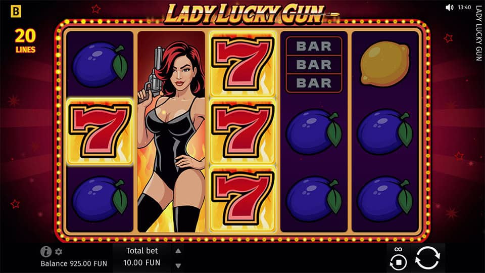 Lady Lucky Gun slot feature lady