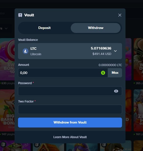 Bonustiime_Stake_Vault_Withdrawing