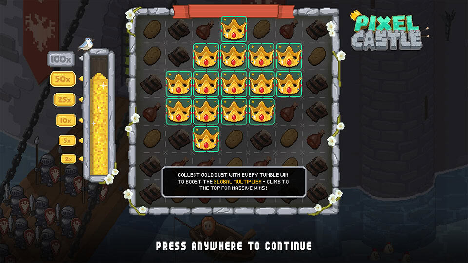 Pixel Castle slot homepage