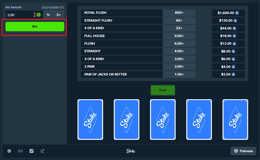 Bonustiime_Stake_Video_Poker_Start