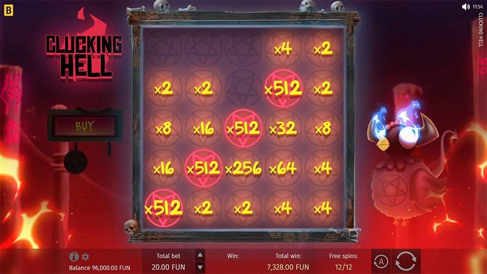 Clucking Hell slot feature multiplier spot