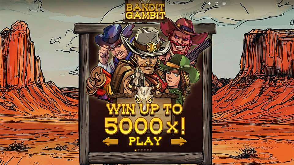 Bandit Gambit slot intro screen