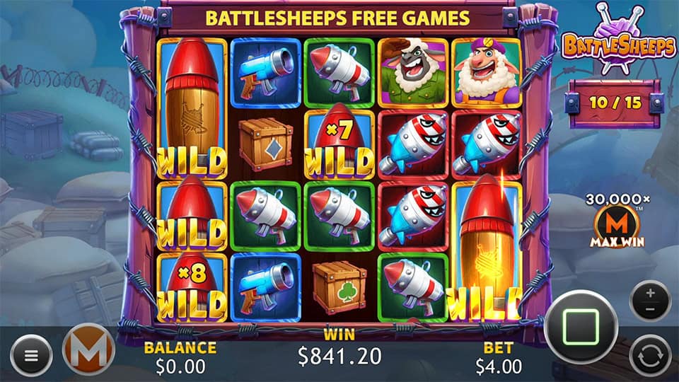 BattleSheeps slot feature rocket wild
