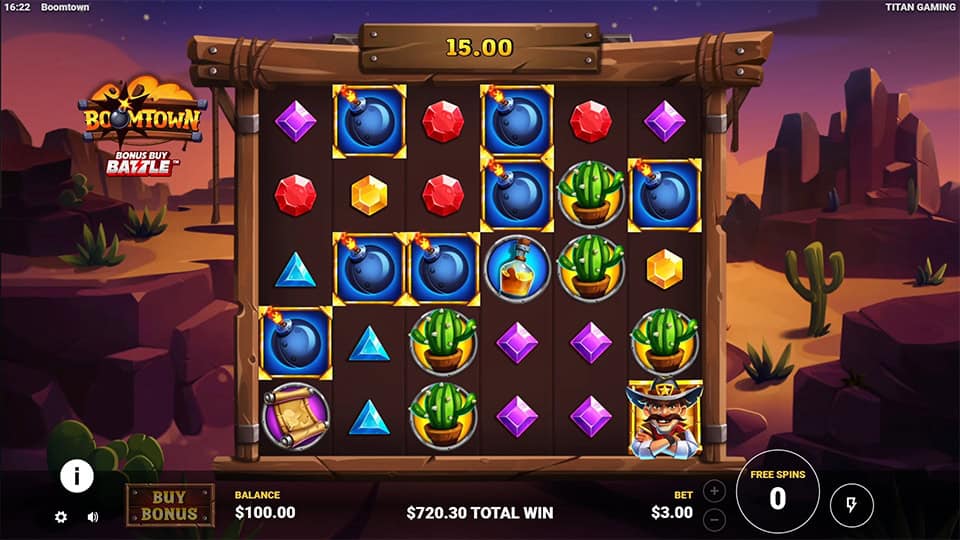 Boomtown slot feature sheriff feature