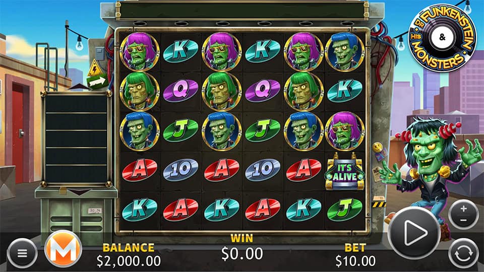 Dr Funkenstein and His Monsters slot game preview