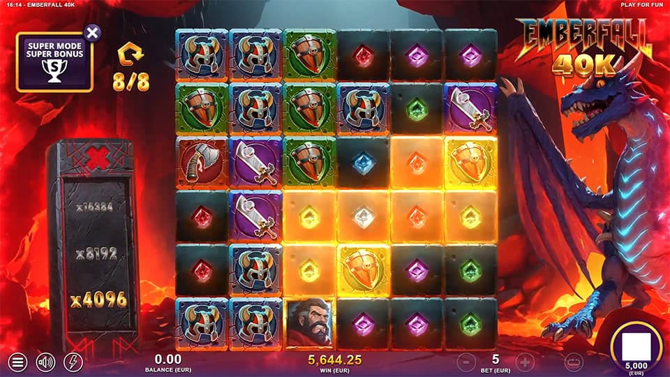 Emberfall 40K slot feature 2x2 square