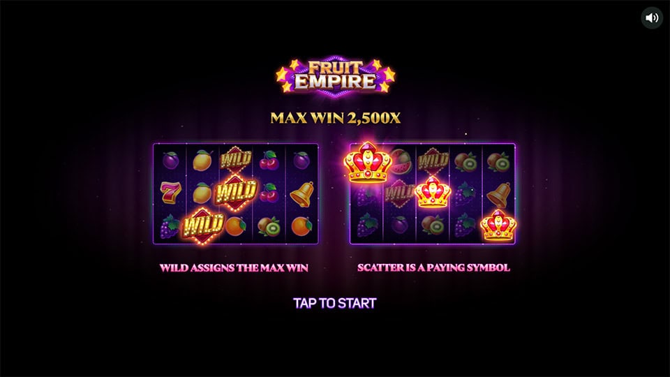 Fruit Empire slot intro screen