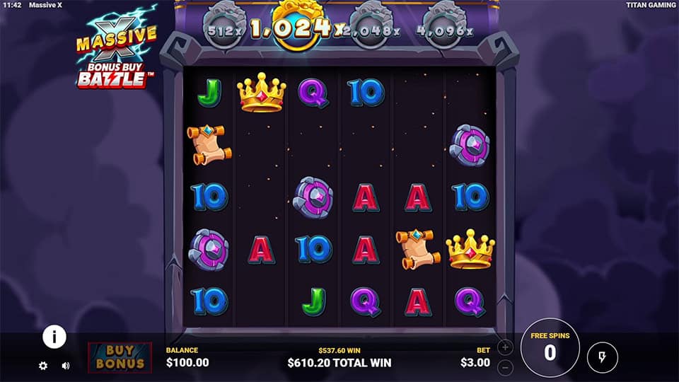 Massive X slot feature multiplier