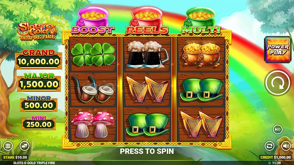 Slots O Gold Triple Fire slot game preview