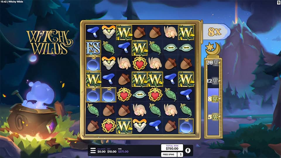 Witchy Wilds slot feature bomb wild
