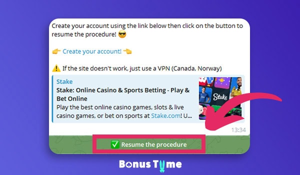 Bonustiime stake 30 euro step 6