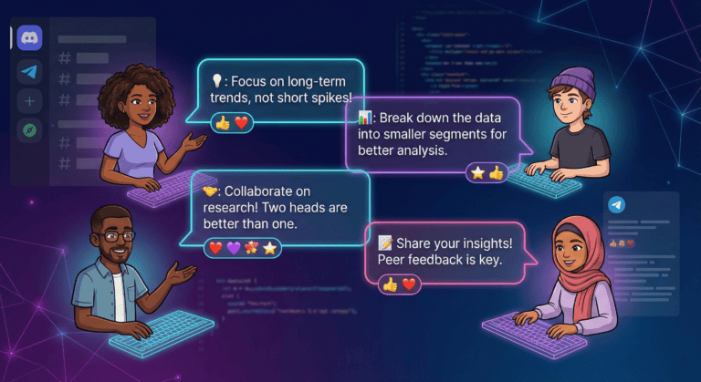 Diverse community members sharing betting strategies and tips in collaborative chat bubbles.