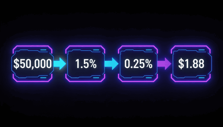 Flow diagram demonstrating rakeback calculation from wager amount through rake percentage to final weekly credit.