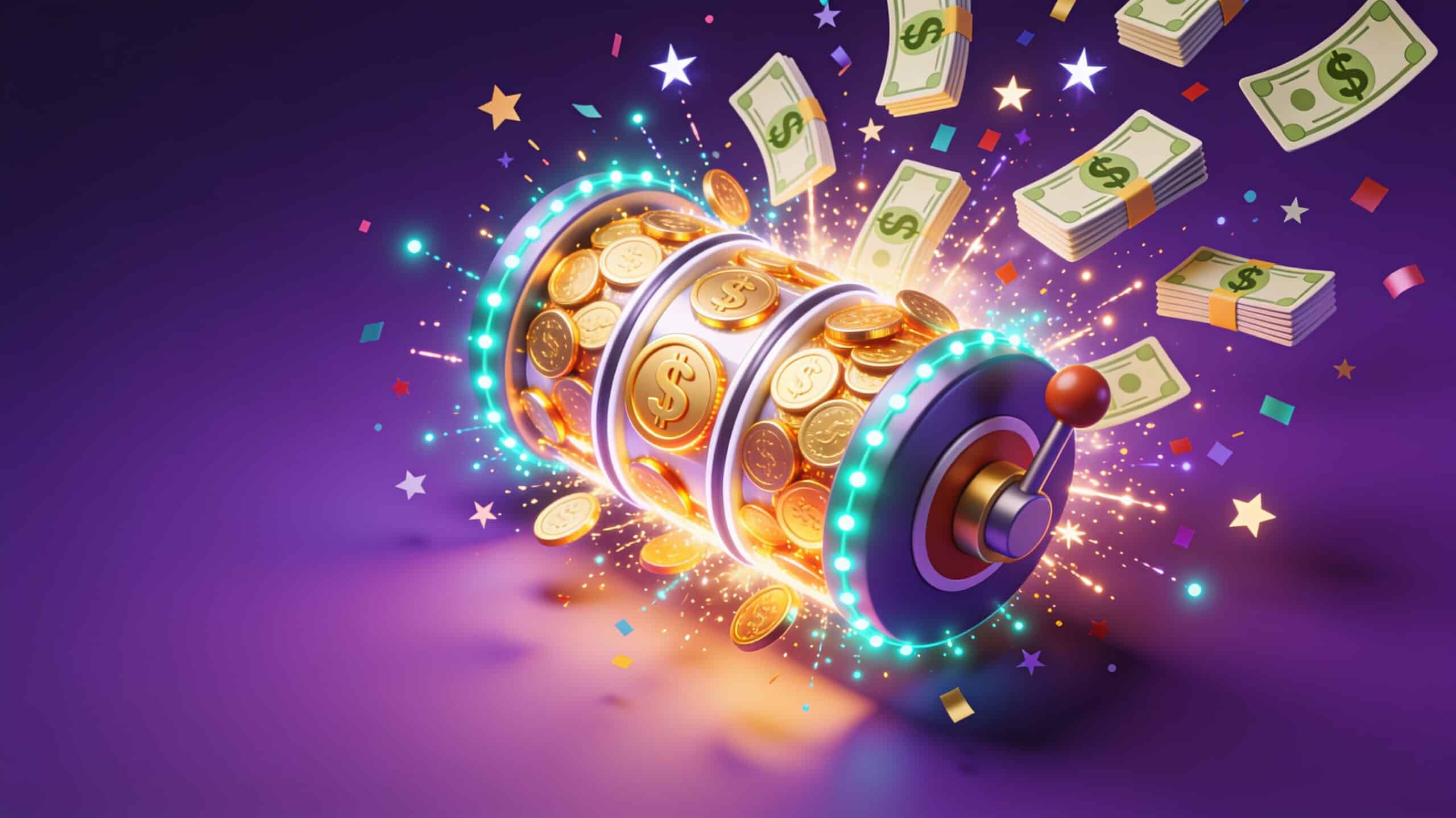 Illustration conceptuelle du record de gain de Roshtein sur Stake Casino — cascade de multiplicateurs sur Drac's Stacks