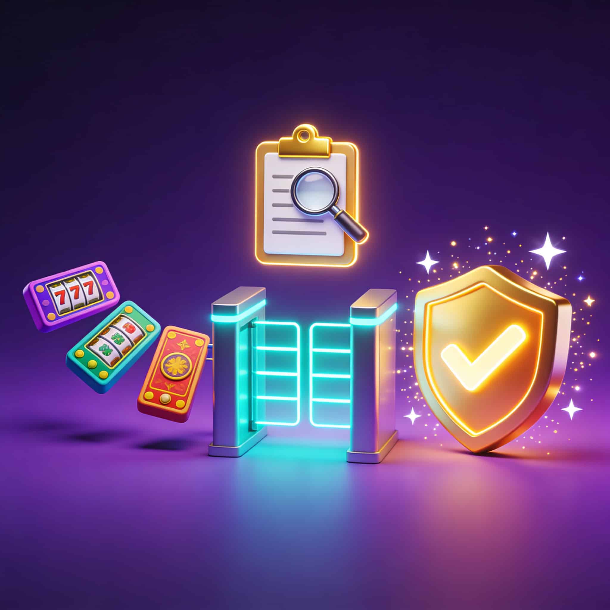 Content moderation as responsible gambling filter — review gate illustration for AI slots